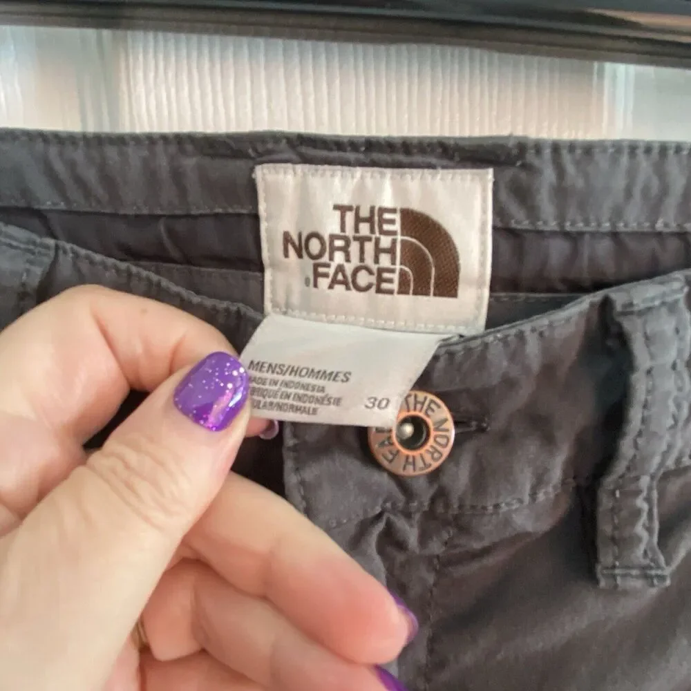 The North Face Shorts Men 30 Gray Utility Cotton Preppy Nylon Pocket Outdoor